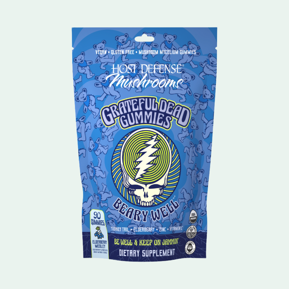 Grateful Dead Gummies - Beary Well,  90-count bag, front view of bag.