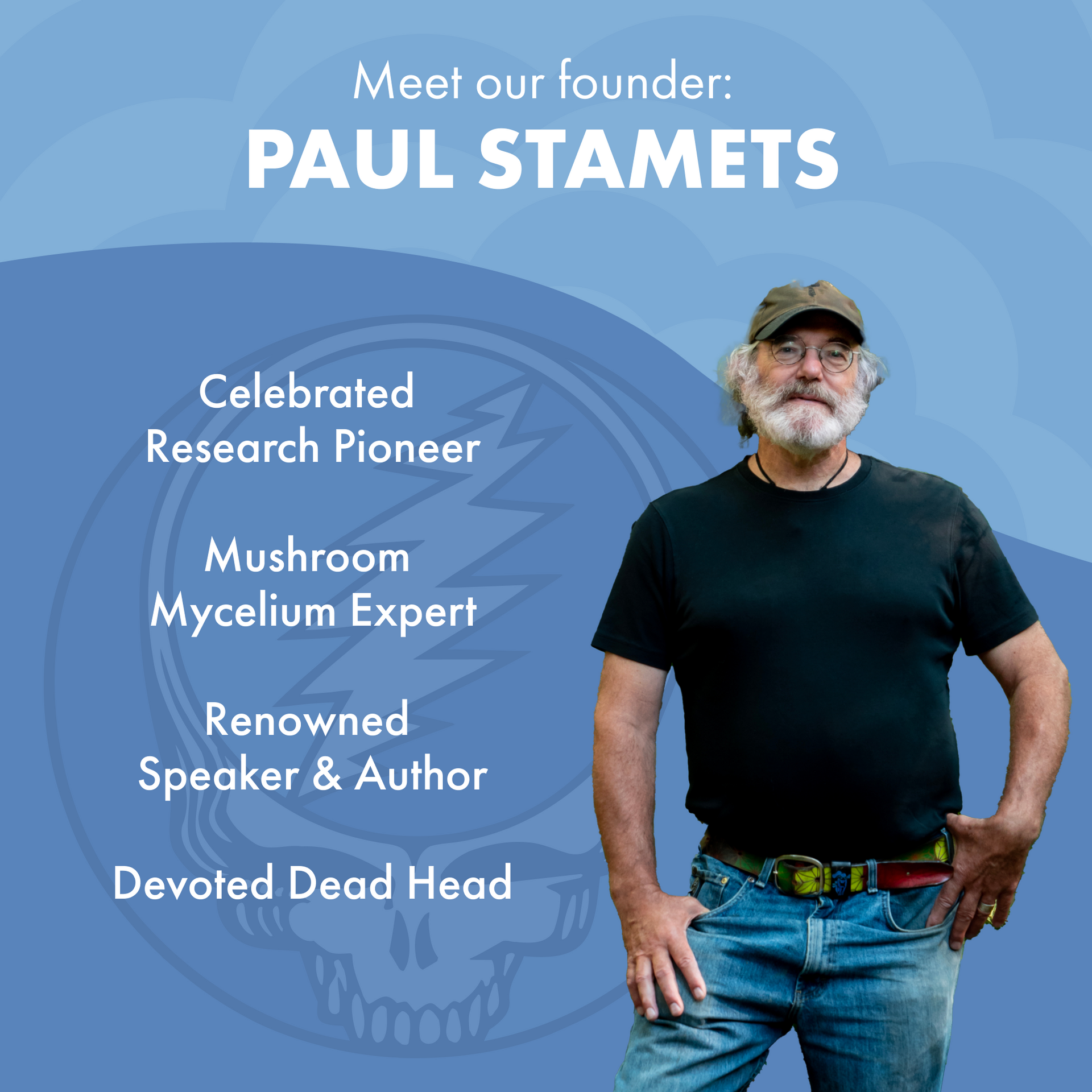 Grateful Dead Gummies - Beary Well,  90-count bag, Meet Our Founder - Paul Stamets.