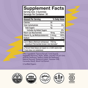 Grateful Dead Gummies - Cosmic Focus,  90-count bag, supplement facts.