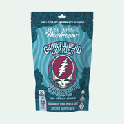 Grateful Dead Gummies - Stay Mellow,  90-count bag, front view of bag.