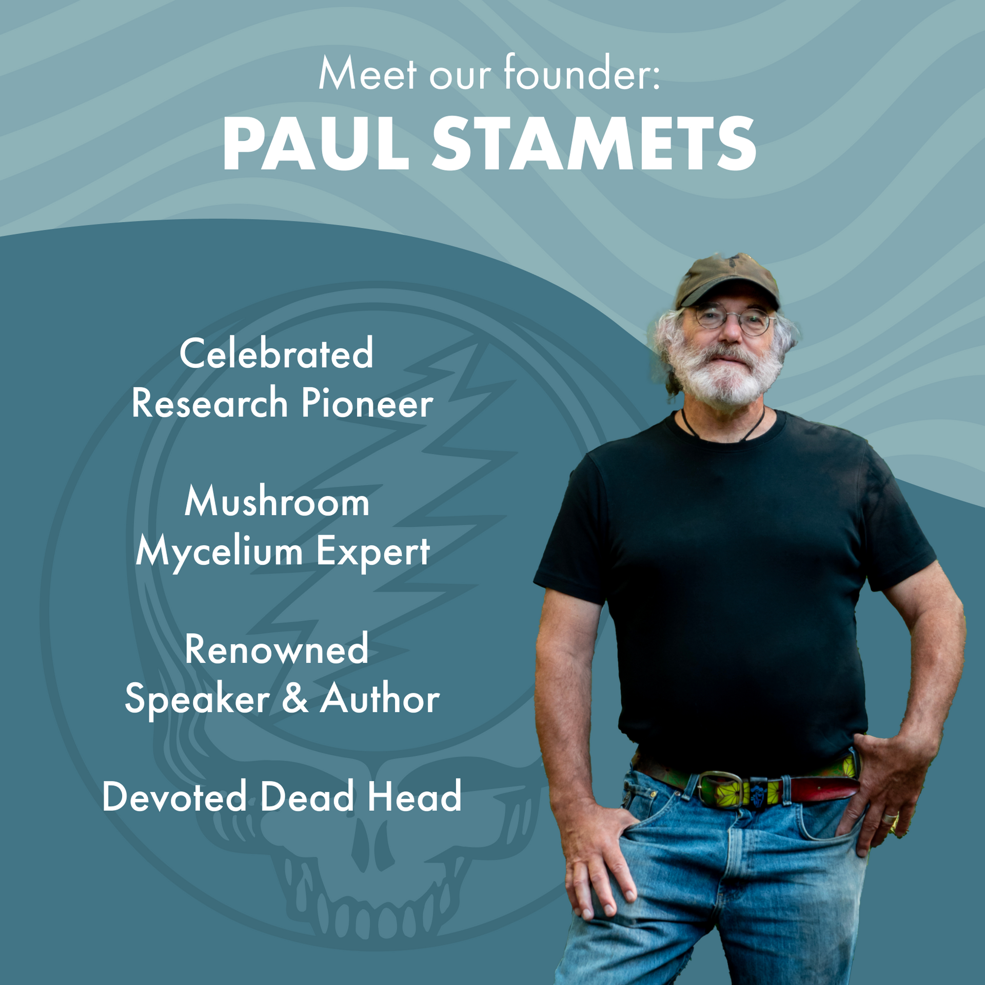 Grateful Dead Gummies - Stay Mellow,  90-count bag, Meet Our Founder - Paul Stamets.