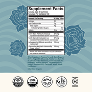 Grateful Dead Gummies - Stay Mellow,  90-count bag, supplement facts.